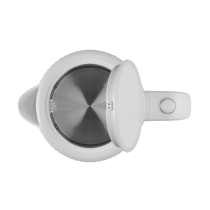 Plastová rychlovarná konvice Concept, 1,7 l, drážkovaný design, trojitý bezpečnostní systém, filtr proti usazeninám, ukazatel hladiny vody, bílá, RK2390