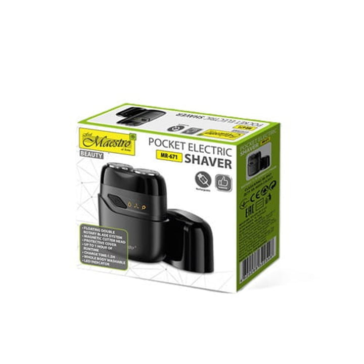 Elektrický holicí strojek Maestro, 2 hlavy, nabíjení USB C, doba chodu až 60 minut, snadné čištění, MR-671