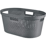 Curver Infinity Recyklovaný koš na prádlo, objem 40 l, tmavě šedý, 100% recyklovaný, 245675