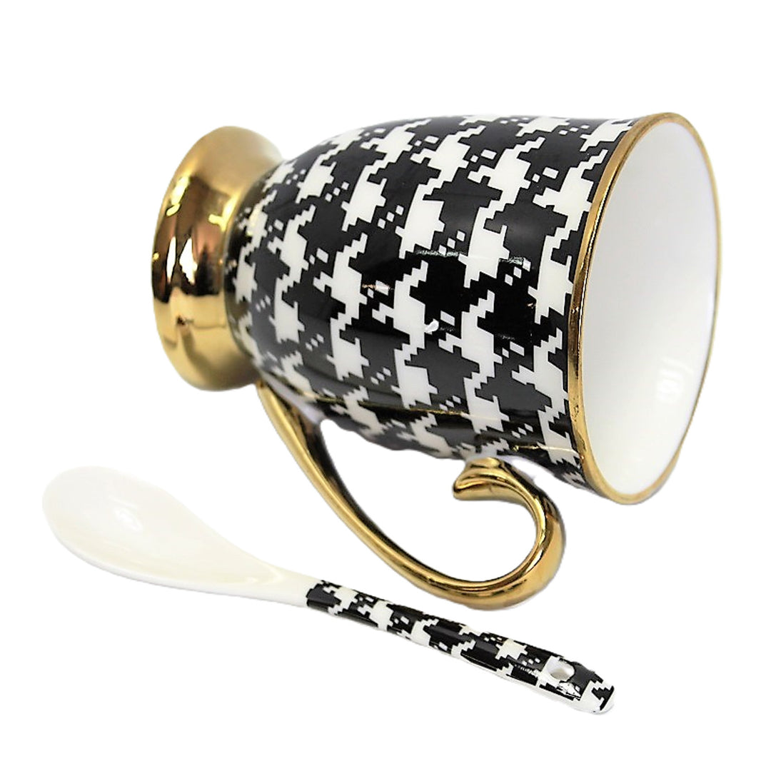 Hrnek Pepite Zlatá lžíce s rukojetí Porcelánová lžíce Exclusive, Queen Isabel