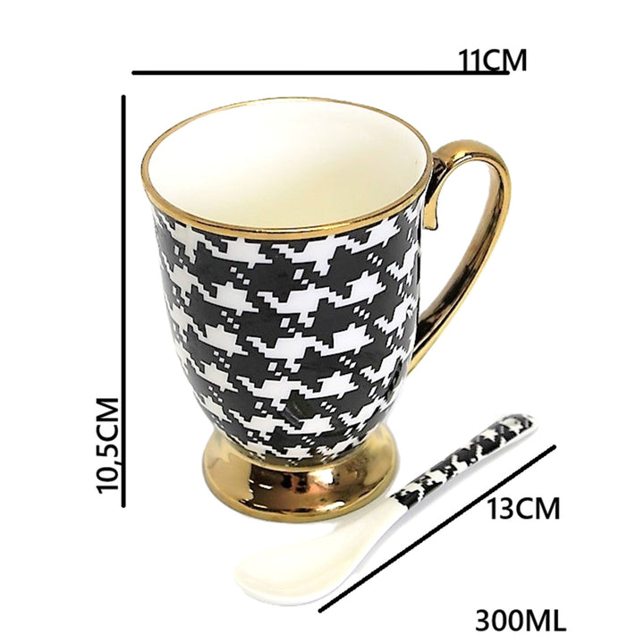 Hrnek Pepite Zlatá lžíce s rukojetí Porcelánová lžíce Exclusive, Queen Isabel