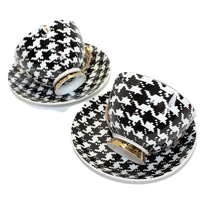 Šálky na espresso 2+2 Pepite Porcelán se zlatými akcenty, Queen Isabel