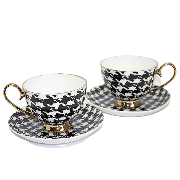 Šálky na espresso 2+2 Pepite Porcelán se zlatými akcenty, Queen Isabel