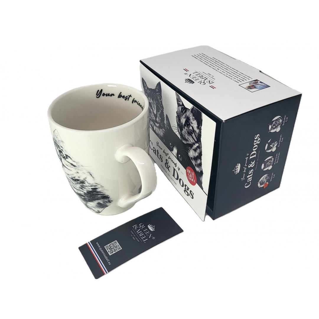 Porcelánový hrnek Queen Isabel, sibiřská kočka, 350ml, Q1-05201
