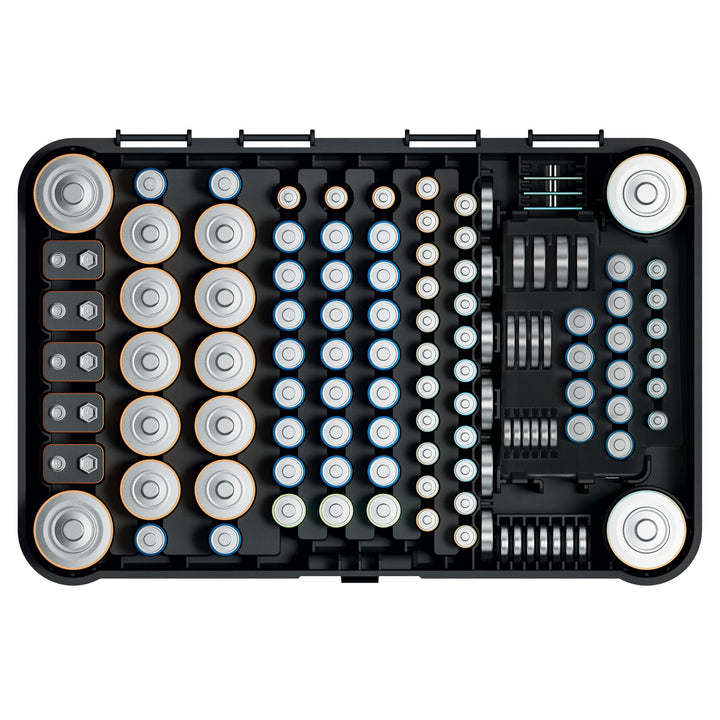 Organizér baterií GreenBlue, průhledné víko, 115 míst, Varta Box GB189, 3 kusy