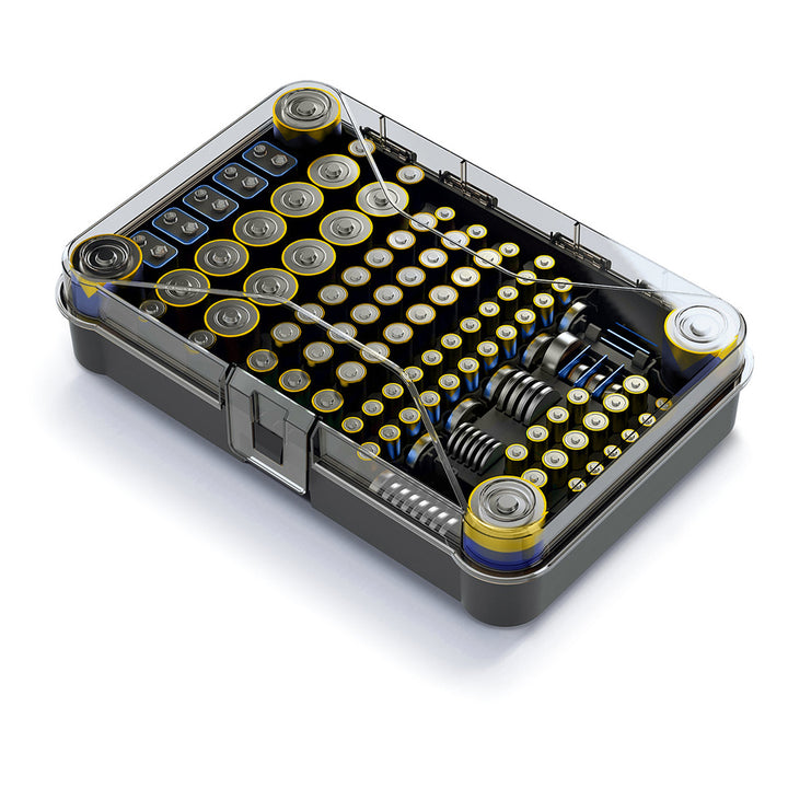 Organizér baterií GreenBlue, průhledné víko, 115 míst, Varta Box GB189, 3 kusy