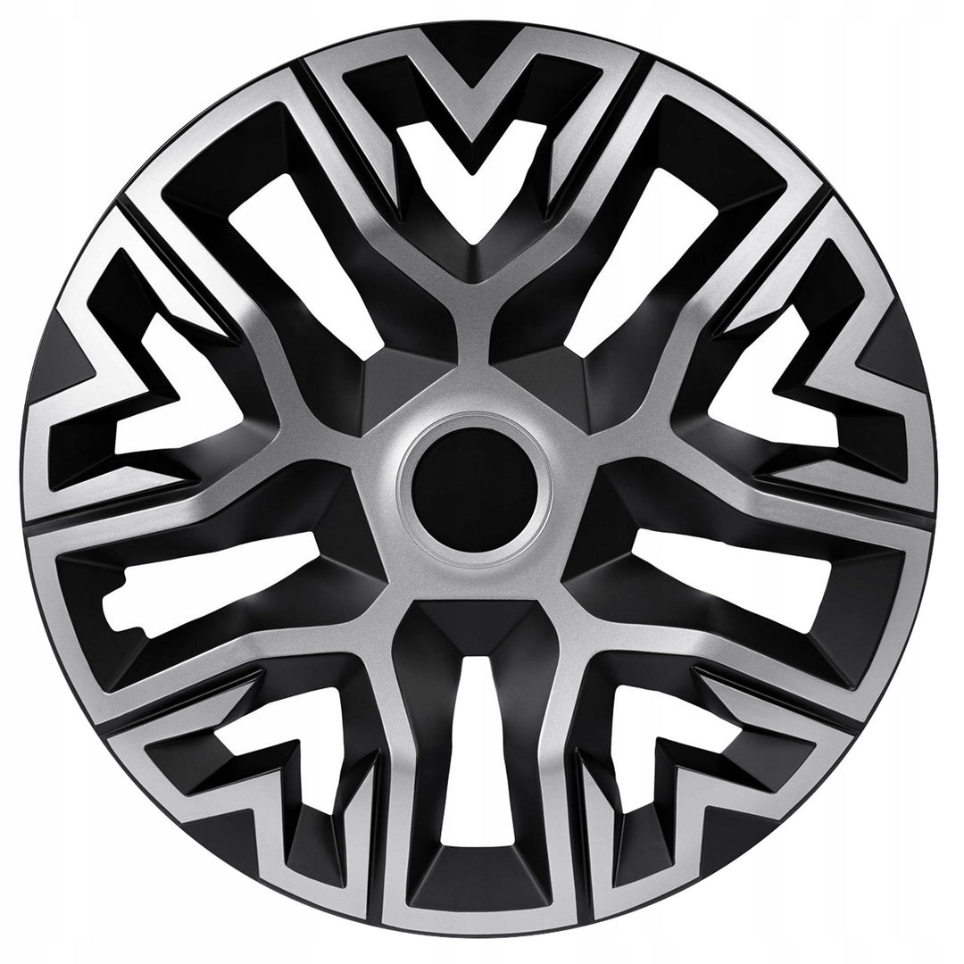 Univerzální kryt náboje 16'' NRM The Best Bicolor silver/black 1 kus