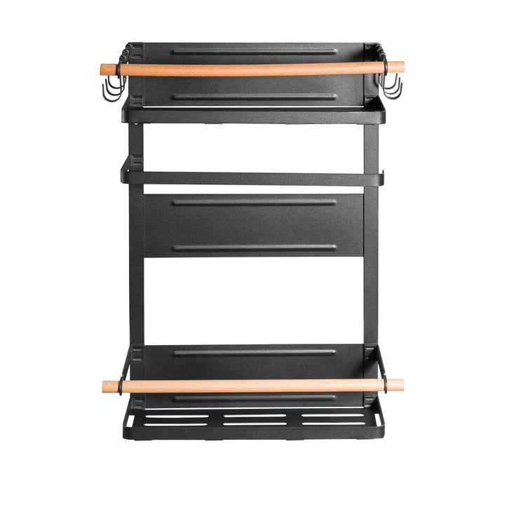 Magnetická police Maclean do chladničky/pračky, černá, max. 12 kg, MC-910, 2 kusy