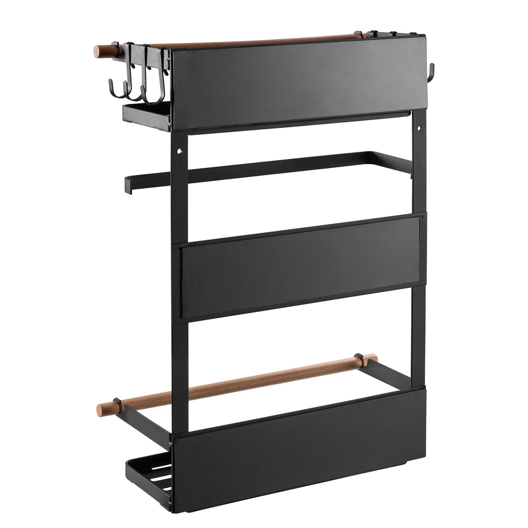 Magnetická police Maclean do chladničky/pračky, černá, max. 12 kg, MC-910, 4 kusy