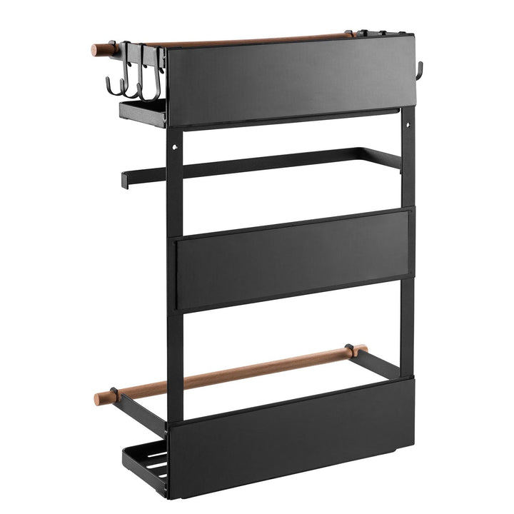 Magnetická police Maclean do chladničky/pračky, černá, max. 12 kg, MC-910, 4 kusy