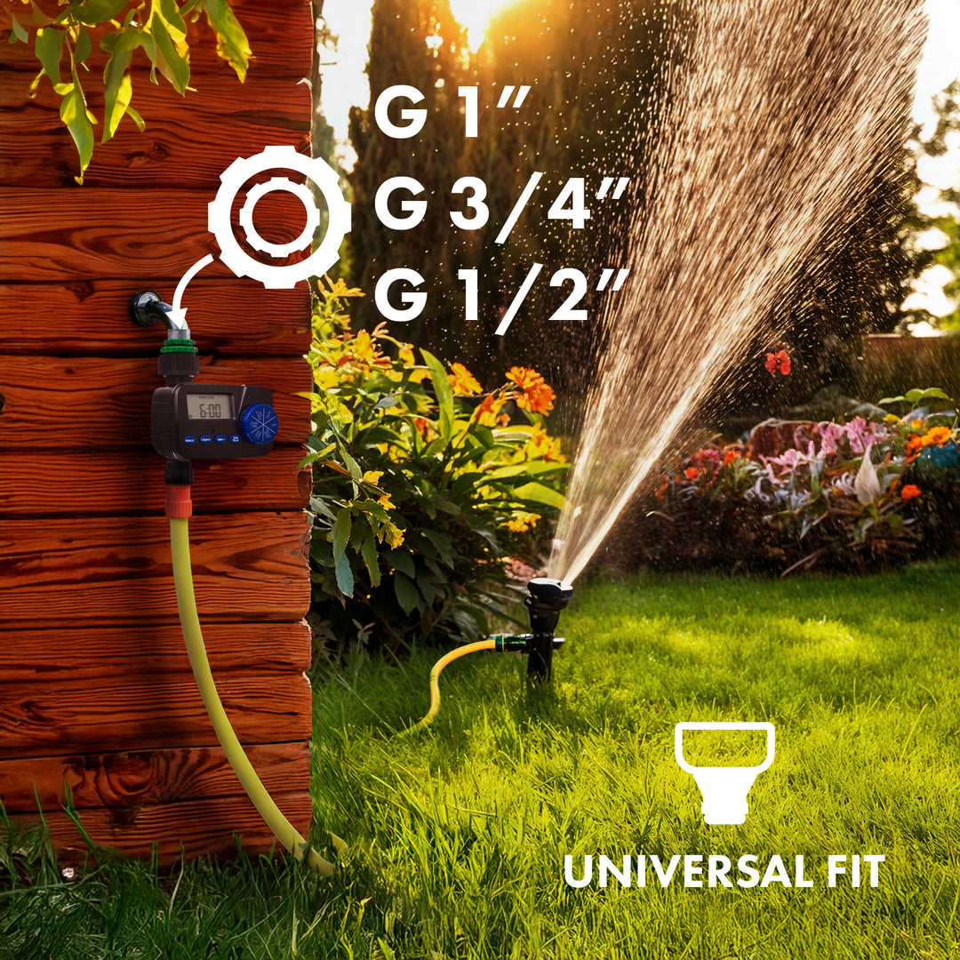 Elektronický ovladač zavlažování GreenBlue, programátor, napájení 2x1,5V AA, GB390 + 2x alkalická baterie Varta Industrial AA