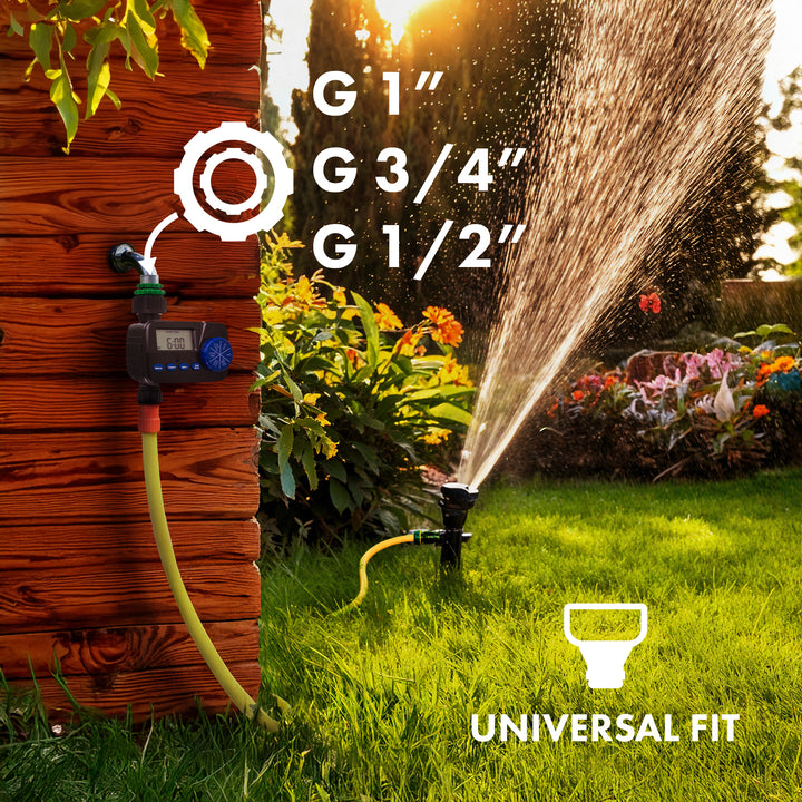 Elektronický ovladač zavlažování GreenBlue, programátor, napájení 2x1,5V AA, GB390 + 2x alkalická baterie Varta Industrial AA