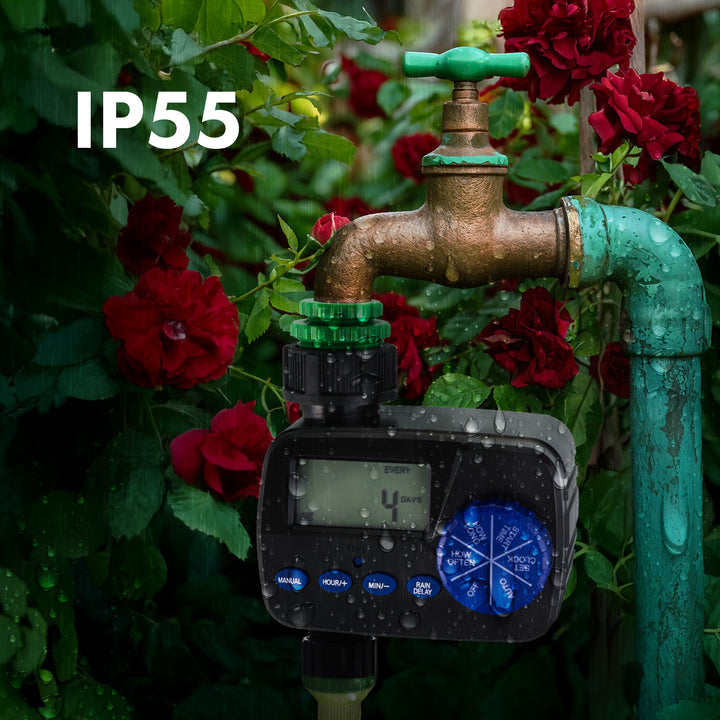 Elektronický ovladač zavlažování GreenBlue, programátor, napájení 2x1,5V AA, GB390 + 2x alkalická baterie Varta Industrial AA