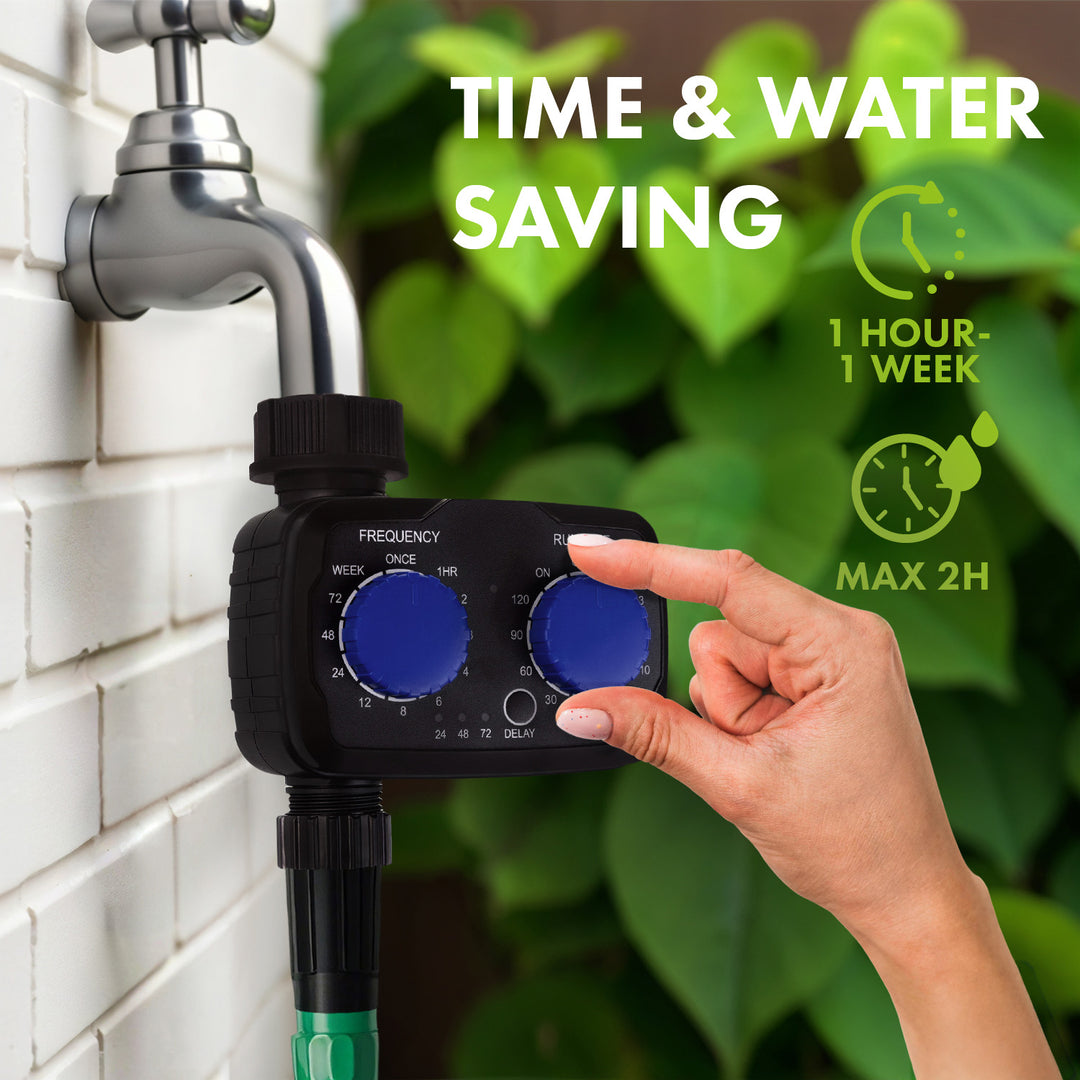 Elektronický ovladač zavlažování GreenBlue, programátor, napájení 2x 1,5V AA, GB391 + 2x alkalické baterie Varta Industrial AA