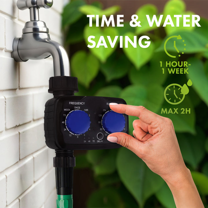 Elektronický ovladač zavlažování GreenBlue, programátor, napájení 2x 1,5V AA, GB391 + 2x alkalické baterie Varta Industrial AA