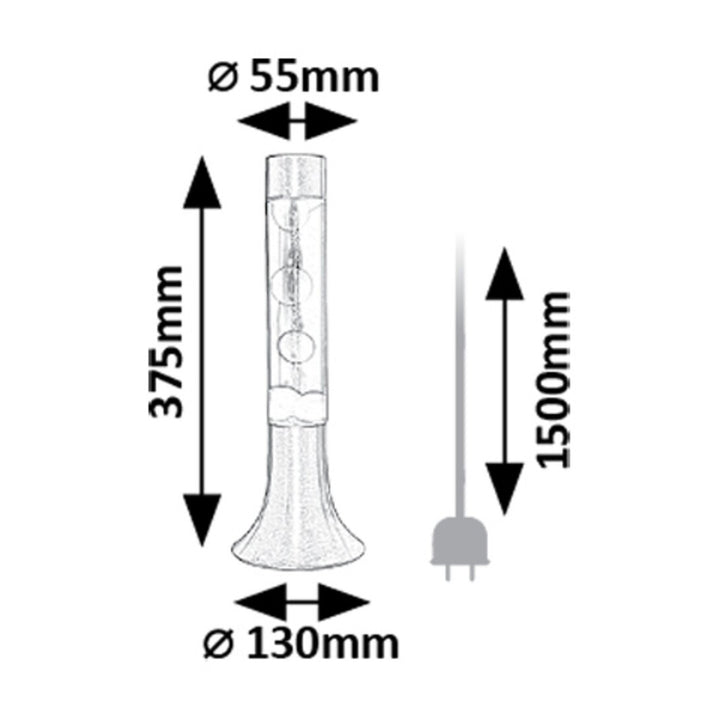 Rabalux LED lávová lampa, 25W, 3000 K, červená, Poppilol