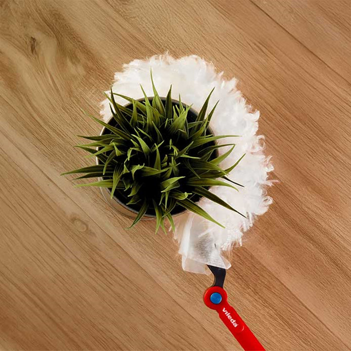 Vileda Flex&Catch smeták na prach, dlouhá násada, 1 náplň v balení, protiskluzový, ohebná hlava, 179434