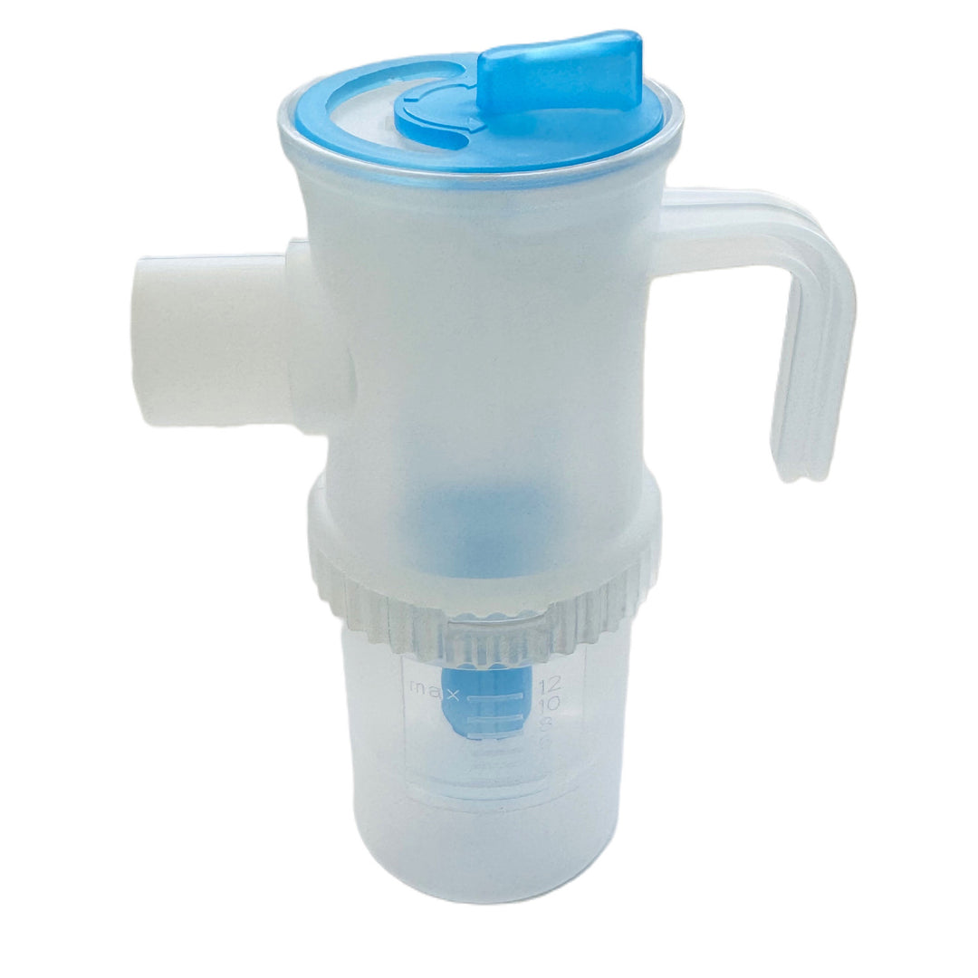 Sada inhalačního/nebulizačního příslušenství Omnibus, velký 12ml nebulizátor, modrá barva, 5 náhradních filtrů, regulace rychlosti.