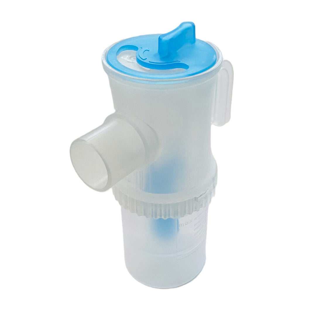 Sada inhalačního/nebulizačního příslušenství Omnibus, velký 12ml nebulizátor, modrá barva, 5 náhradních filtrů, regulace rychlosti.