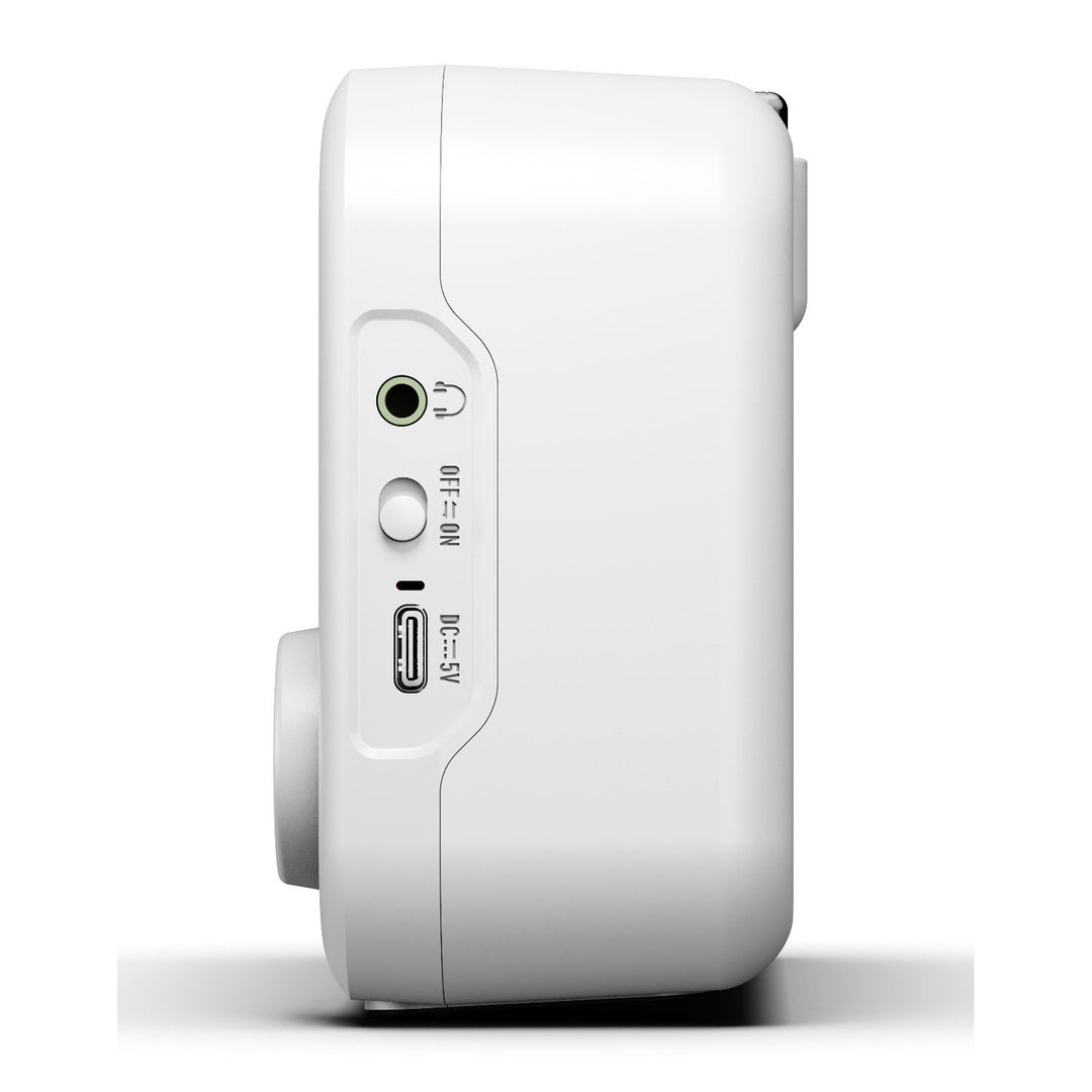 Přenosné rádio Blaupunkt, digitální rádio DAB+ a FM tuner, Bluetooth, výstup na sluchátka, 2,4" barevný displej, funkce hodin a budíku, napájení z baterie a dobíjení přes USB-C, DR8WH