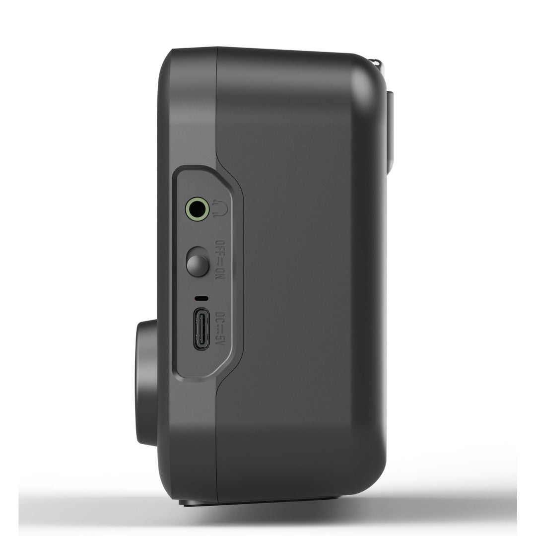 Přenosné rádio Blaupunkt, digitální rádio DAB+ a FM tuner, Bluetooth, výstup na sluchátka, 2,4" barevný displej, funkce hodin a budíku, napájení z baterie a dobíjení přes USB-C, DR8BK