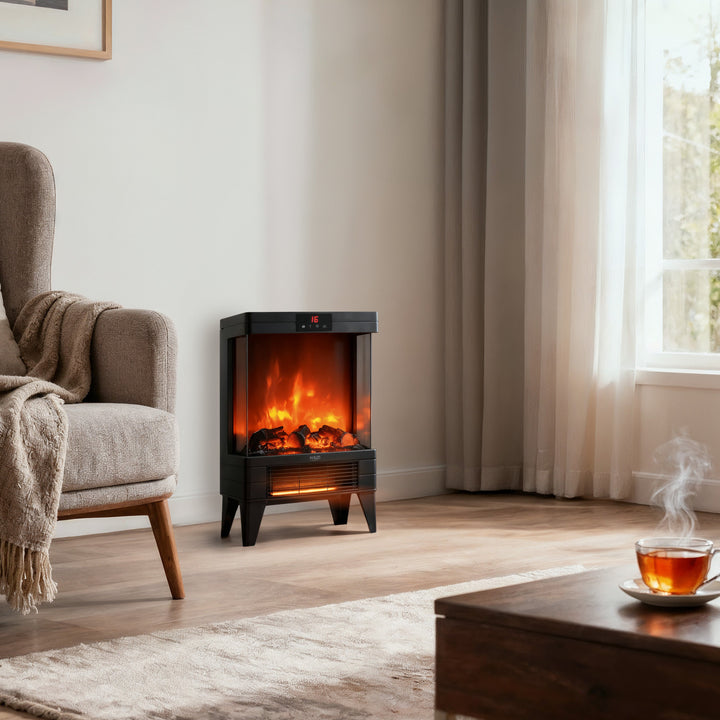 Elektrický krb LED s dálkovým ovládáním, 2 topné výkony 1000W/2000W, termostat, Adler AD 7755