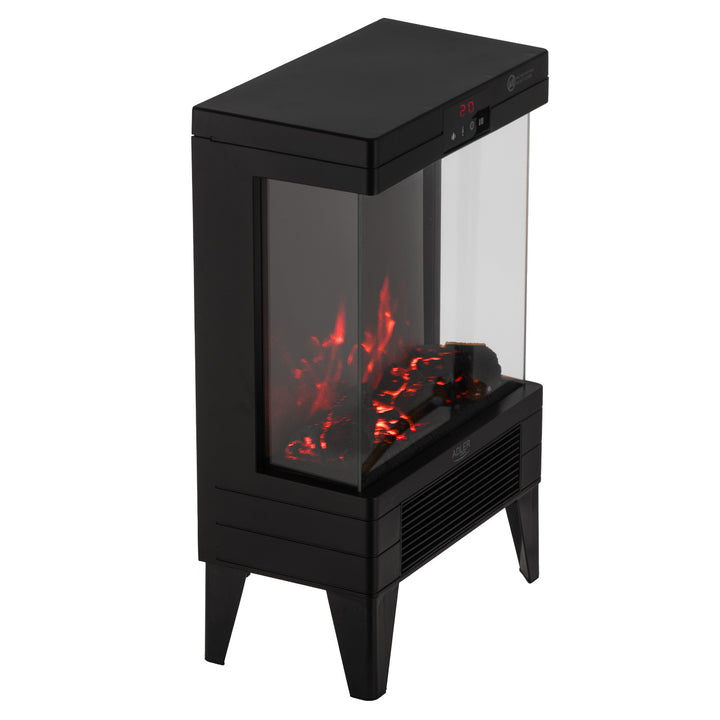 Elektrický krb LED s dálkovým ovládáním, 2 topné výkony 1000W/2000W, termostat, Adler AD 7755