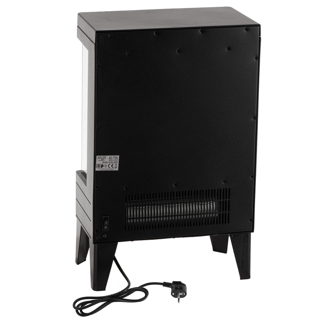 Elektrický krb LED s dálkovým ovládáním, 2 topné výkony 1000W/2000W, termostat, Adler AD 7755