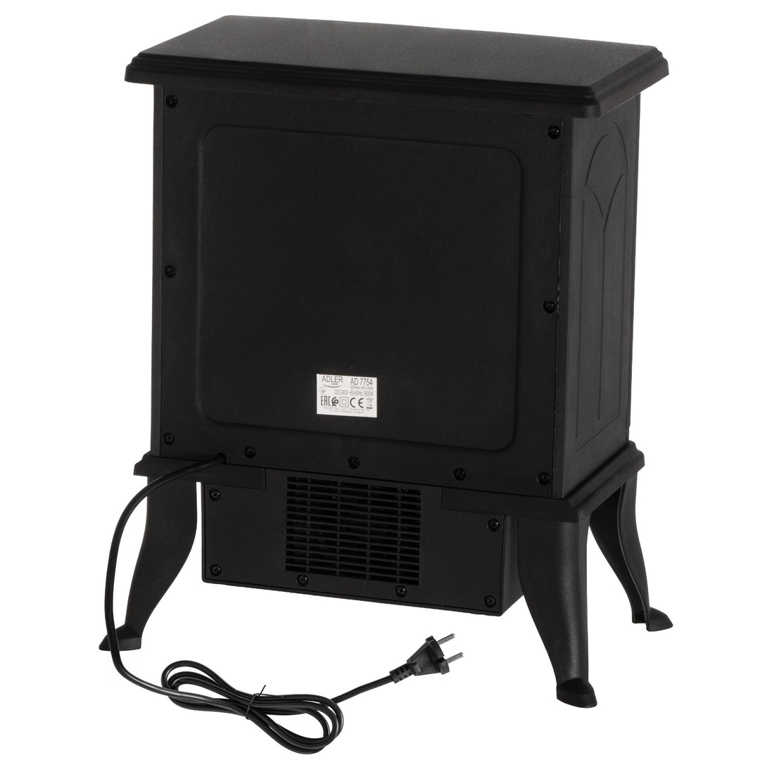 Elektrický krb Adler, 2 stupně ohřevu, max. výkon 1800 W, termostat, 3D efekt plamene, AD 7754