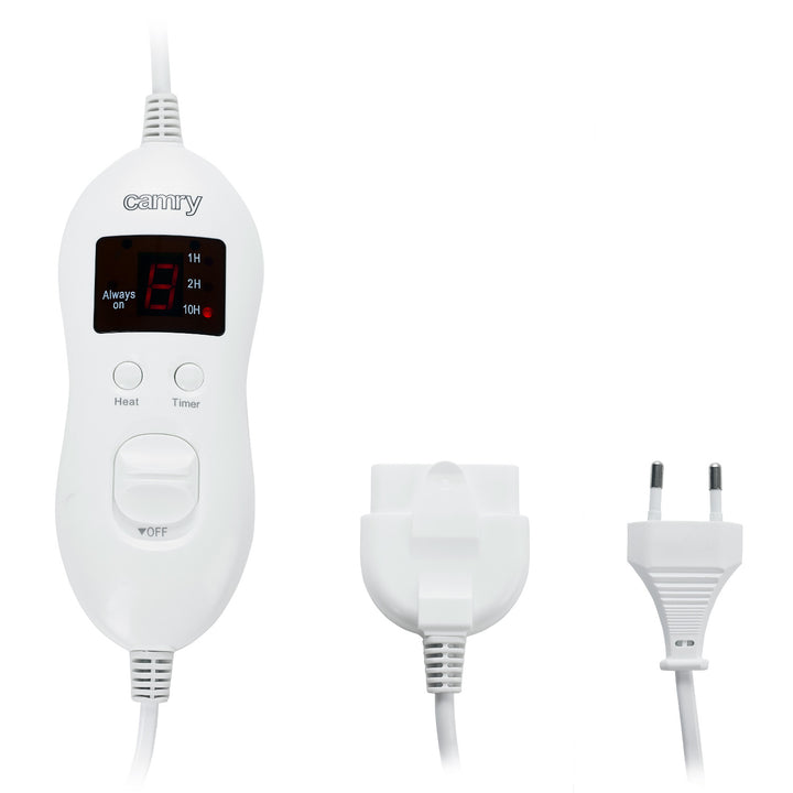 Elektrická deka Camry, pro 2 osoby, rozměry 150x160cm, 8 stupňů ohřevu, výkon 2 x 60W, šedá, CR 7417