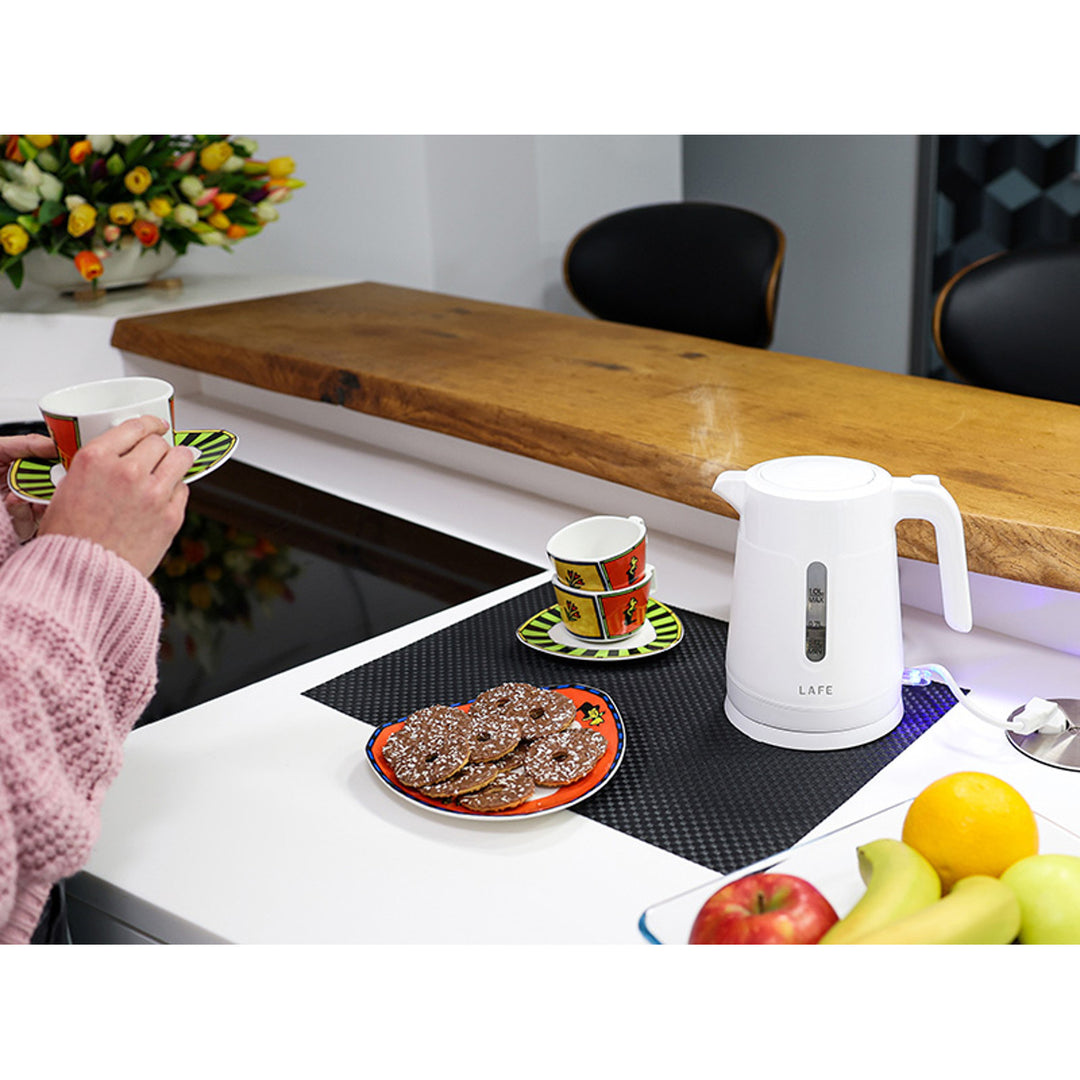 Rychlovarná konvice Lafe, objem 1 l, příkon 1500 W, bílá, Essential S