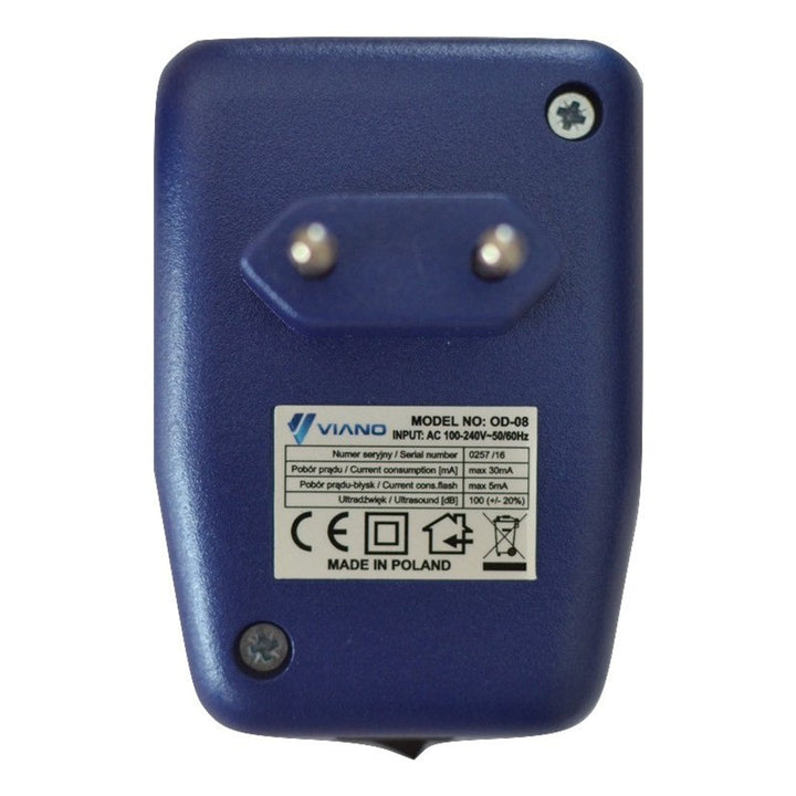 Odpuzovač hlodavců, kun, potkanů, myší Viano, bzučák, blikající dioda, OD8