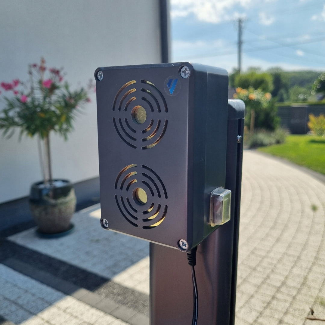 Odpuzovač hlodavců, kun, krys, myší Viano, energeticky úsporný ultrazvukový generátor, IP65, Waterpro