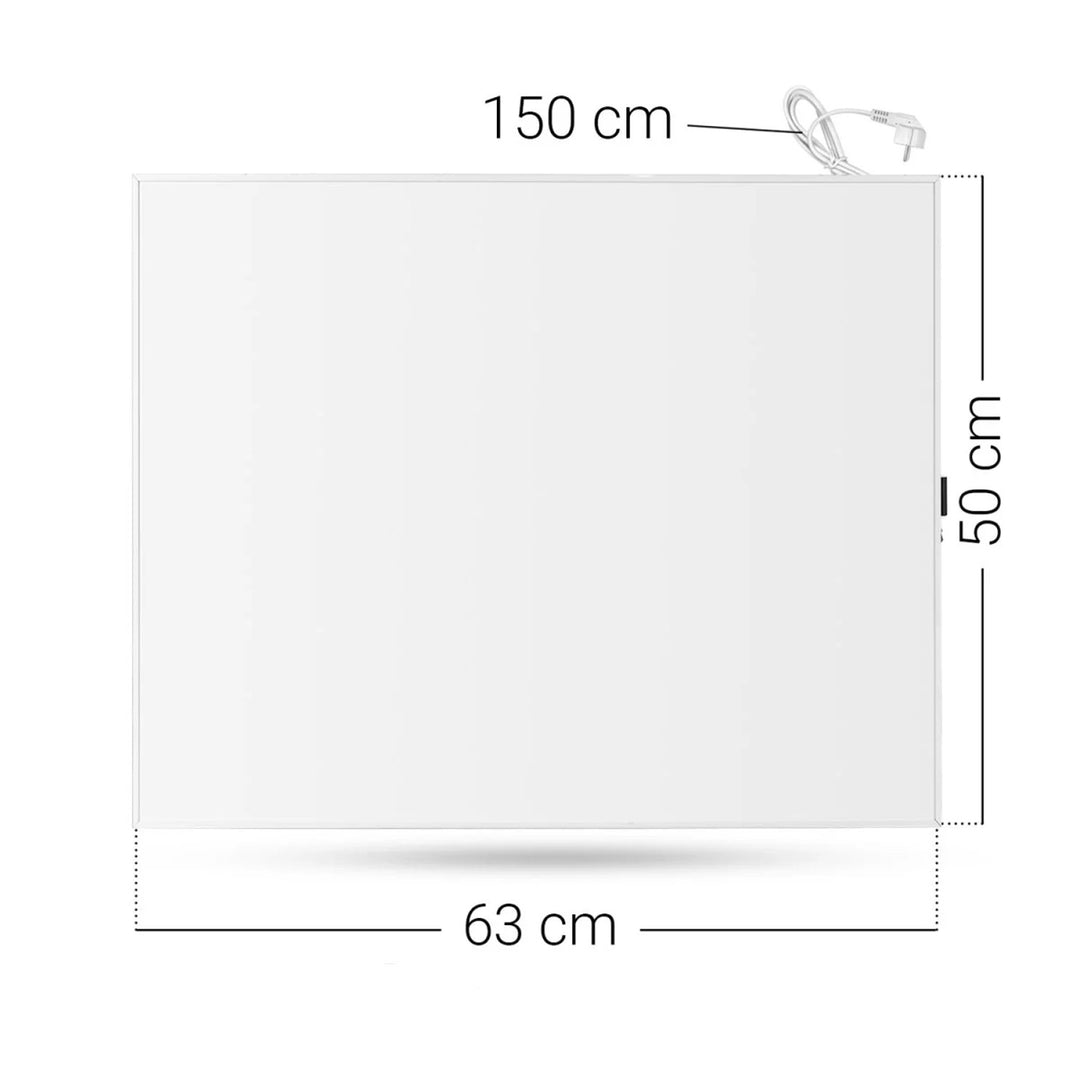 Infrazářič Cronos, 300 W, bílý, vhodný pro alergiky, ultratenký, matný povrch, vyhřívá plochu až 9 m2, Synthelith PRO CRP-300TWP White