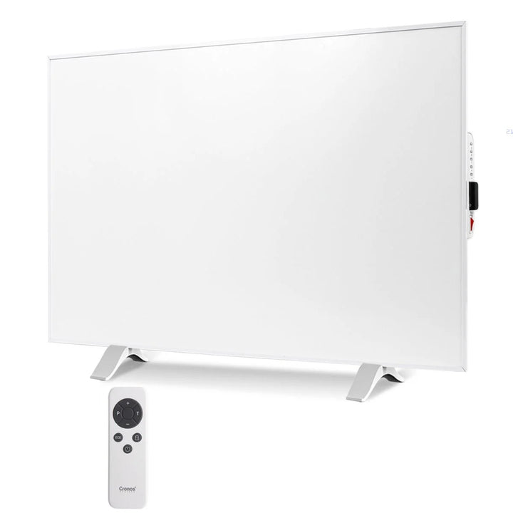 Infrazářič Cronos, 300 W, bílý, vhodný pro alergiky, ultratenký, matný povrch, vyhřívá plochu až 9 m2, Synthelith PRO CRP-300TWP White