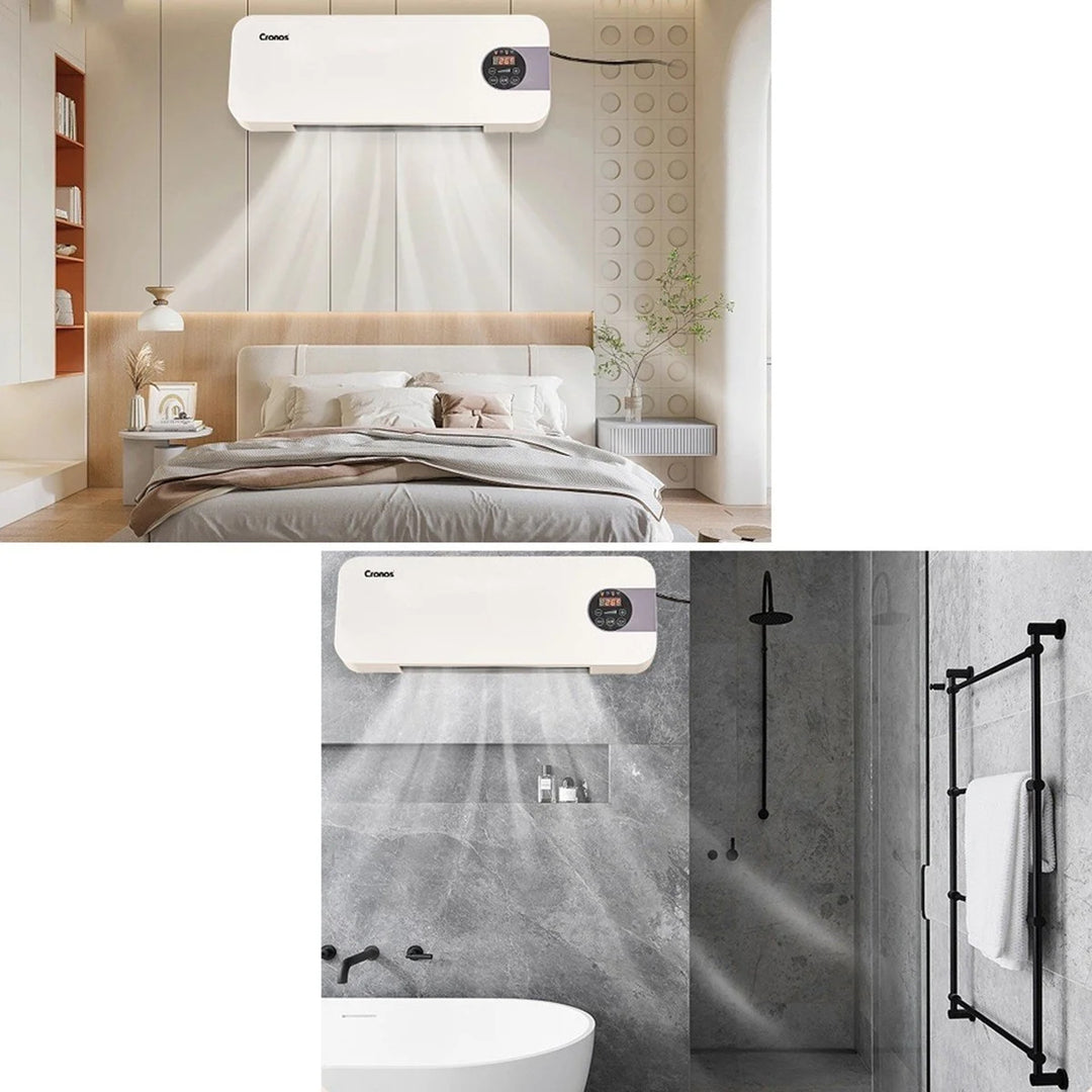 Ventilátorová vzduchová clona Cronos, 1500 W, nízká spotřeba energie, široký úhel výtoku, dálkové ovládání, HFH-201
