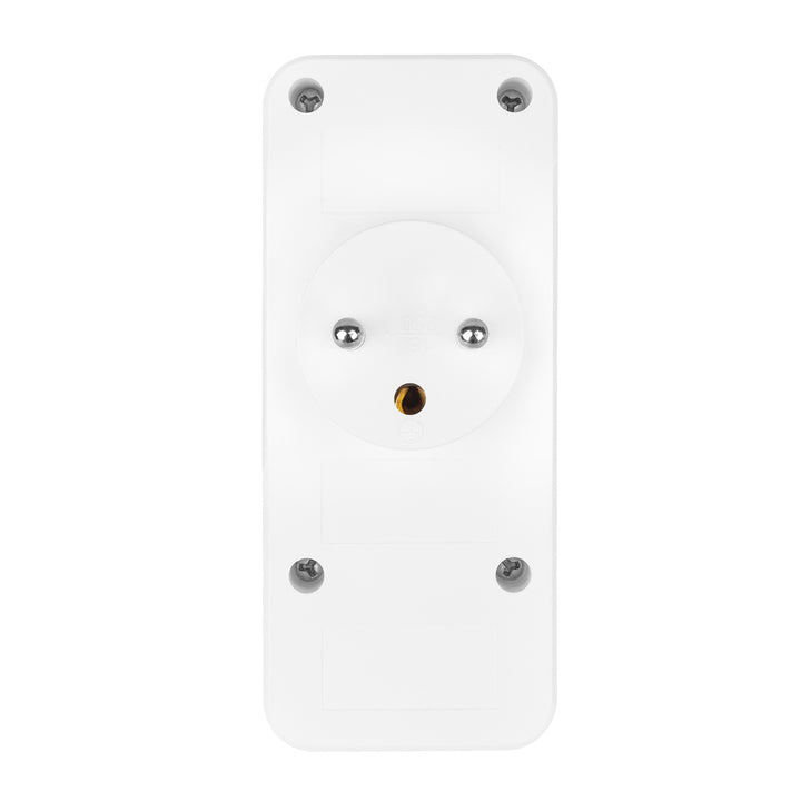 Proudová zásuvka x3 + 4xUSB Maclean, 3-zásuvkový rozdělovač, 2xUSB A, 2xUSB C PD 20W, 1x16A + 2x6A, MCE248 F/W, 3 kusy