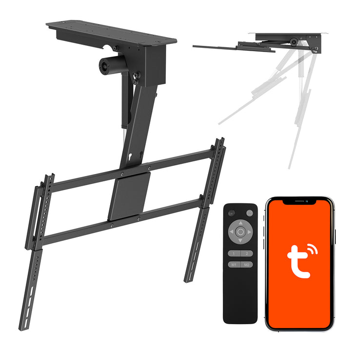 Elektrický držák na televizor Maclean, stropní, kompatibilní s Tuya, max. VESA 800x400, pro televizory 43–86", max. 55 kg, MC-176 T