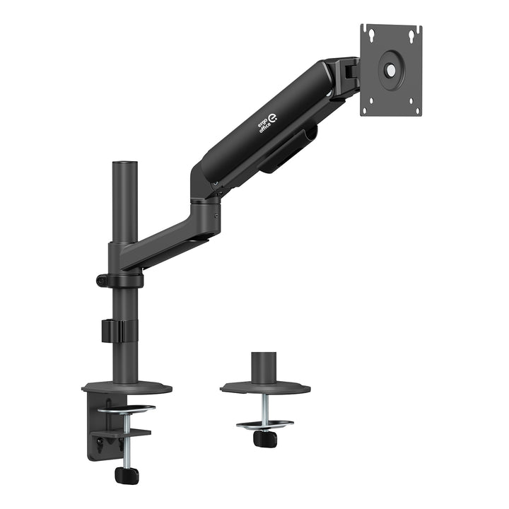 Držák / závěs na monitor Ergo Office, plynová pružina, 17"–32", 1–10 kg, matná černá, max. VESA 100×100, ER-691 B