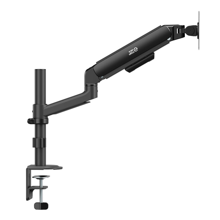 Držák / závěs na monitor Ergo Office, plynová pružina, 17"–32", 1–10 kg, matná černá, max. VESA 100×100, ER-691 B