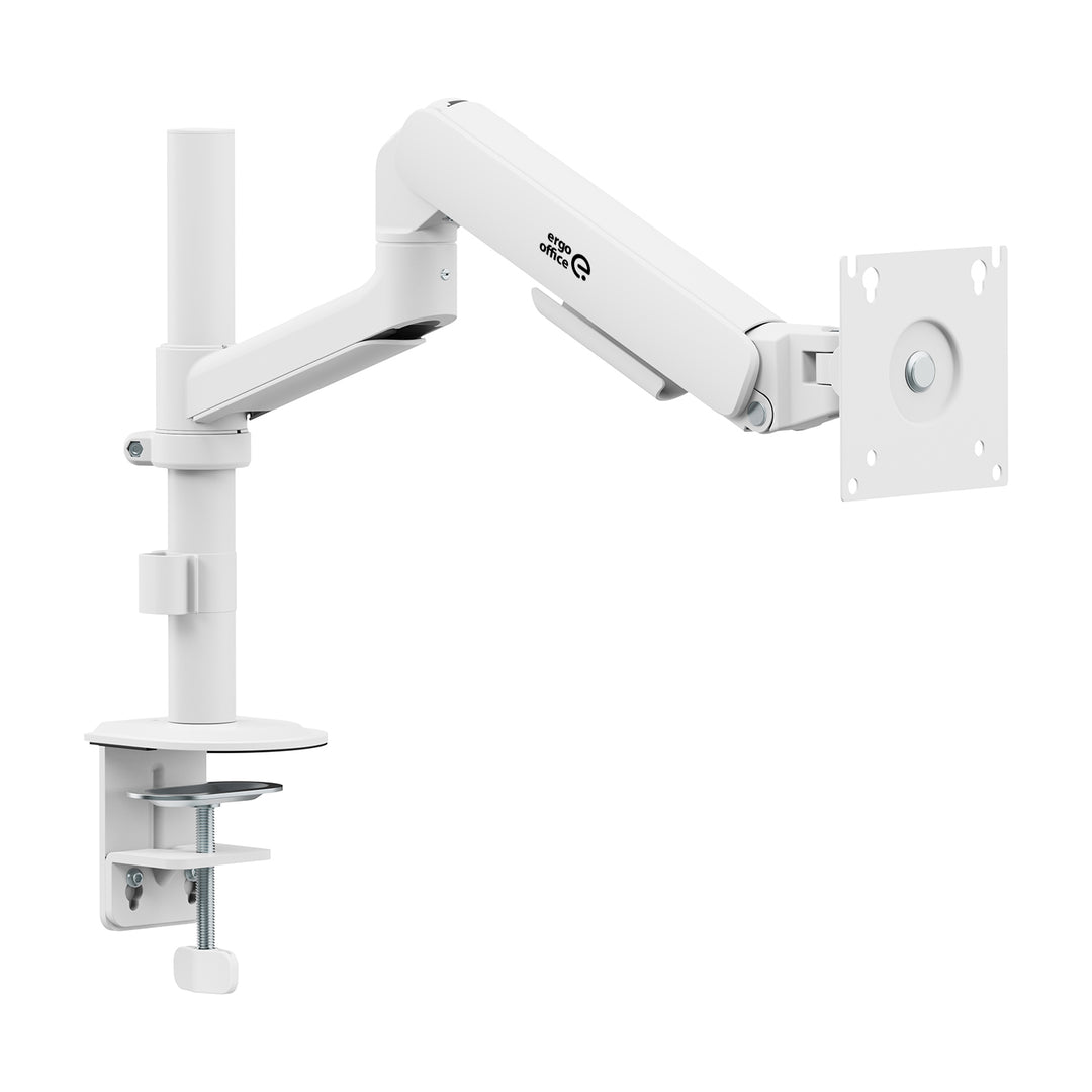 Držák / závěs na monitor Ergo Office, plynová pružina, 17"–32", 1–10 kg, matná bílá, max. VESA 100×100, ER-691 W
