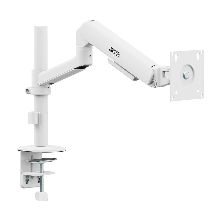 Držák / závěs na monitor Ergo Office, plynová pružina, 17"–32", 1–10 kg, matná bílá, max. VESA 100×100, ER-691 W