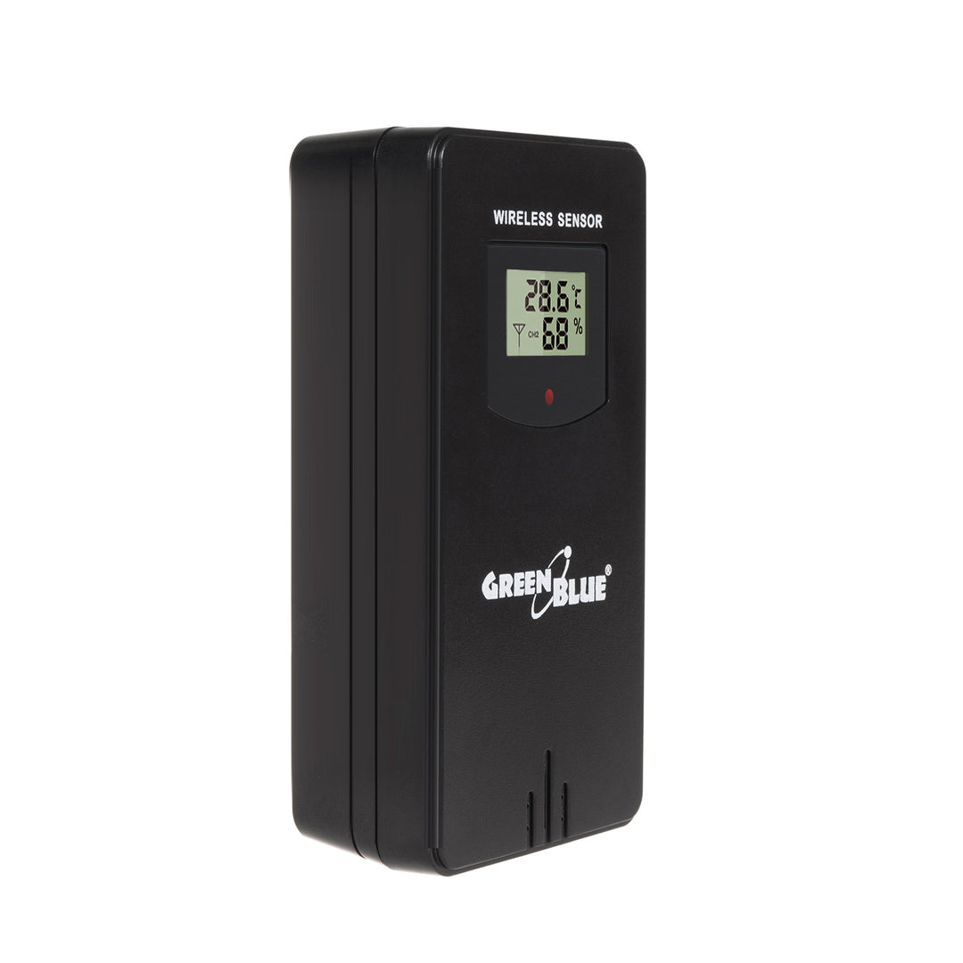 Meteorologická stanice GreenBlue WiFi, kompatibilní s TUYA, venkovní senzor, kalendář, předpověď počasí, barometr, napájecí adaptér, baterie, GB215