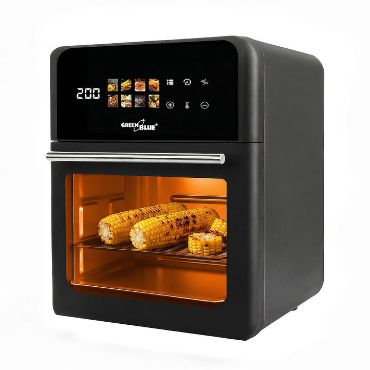 Beztuková fritéza AIR FRYER GreenBlue, výkon 1800 W, objem 10 l, 8 programů, příslušenství, časovač, GB950