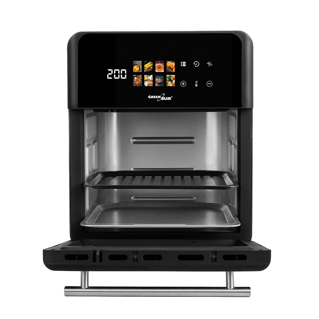 Beztuková fritéza AIR FRYER GreenBlue, výkon 1800 W, objem 10 l, 8 programů, příslušenství, časovač, GB950
