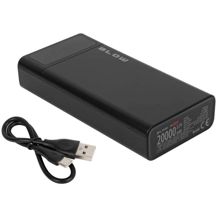 Powerbanka 20 000 mAh PB20E QC+PD 20 W + Lightning, černá, Blow