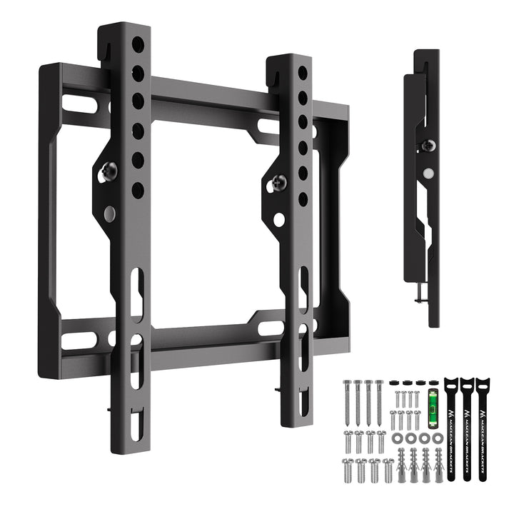 Držák / závěs na televizor Maclean, max. VESA 200×200, 13–43", do 45 kg, černý, nastavení sklonu 0°–8°, MC-186