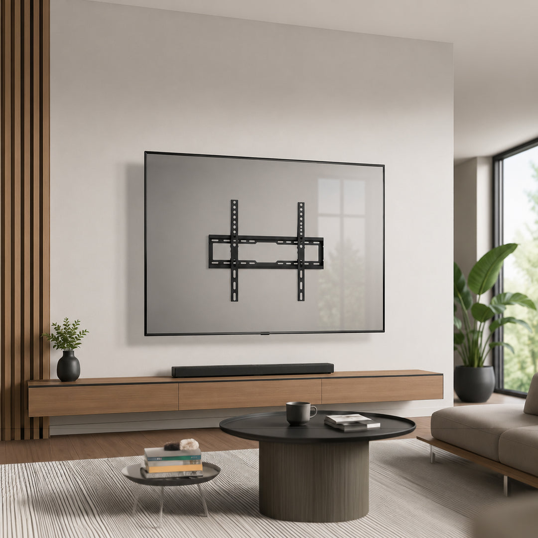 Držák / závěs na televizor Maclean, max. VESA 600×400, 37–86", do 45 kg, černý, nastavení sklonu 0°–8°, MC-188