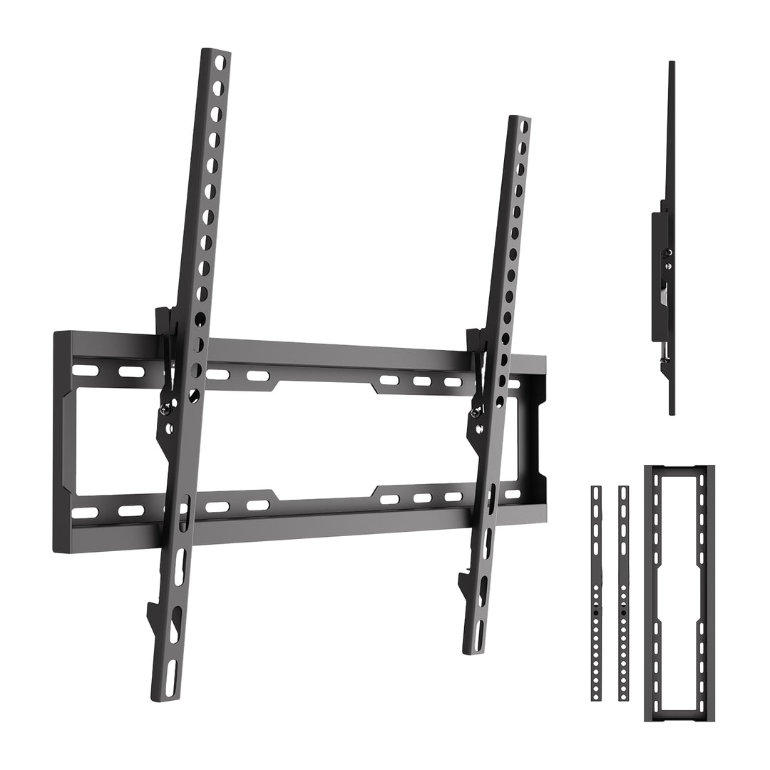 Držák / závěs na televizor Maclean, max. VESA 600×400, 37–86", do 45 kg, černý, nastavení sklonu 0°–8°, MC-188