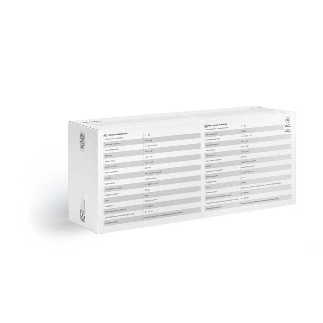 Stolní držák pro monitor SAVIO 17-32'', 2-9 kg, na plynové pružině, UM-01